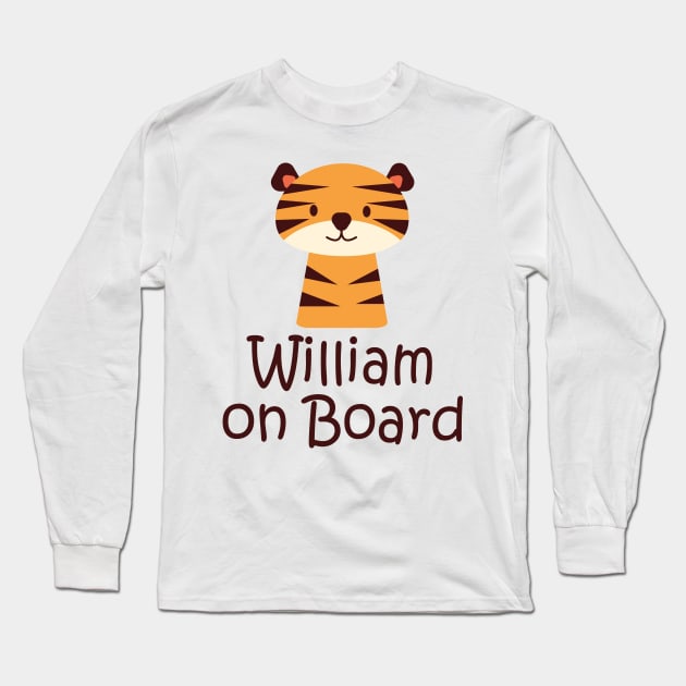 William on Board sticker Long Sleeve T-Shirt by IDesign23